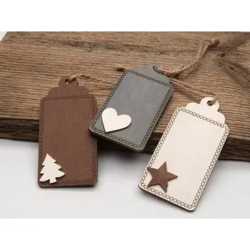 Vánoční dekorace Dřevěná visačka na dárky