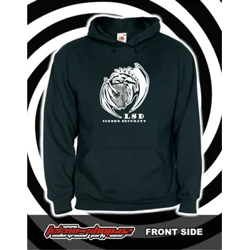 Pánská mikina TEKNOSHOP Dragon Guardian tekno mikina s kapucí s potiskem M černá