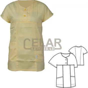 Zdravotnický oděv (2206) ADÉLA halena dámská přes hlavu - žlutá - 34/168EU34