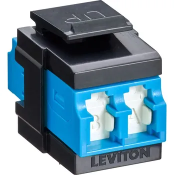 Patch panel 41086-LLE Modul Quickport LC adapter, MM OM3, duplexní, modrý/černý