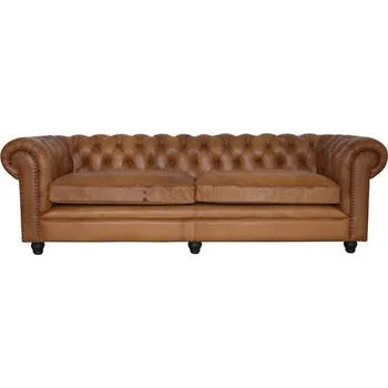 Sedací souprava Kožená sedačka DT24 180 cm Barva nohou: Vieux Bois, Kůže: Medium Brown