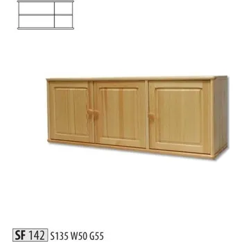 Šatní skříň ImportWorld Nástavba na šatní skříň Roy masiv v50 x š131 x h57 cm (Barva dřeva: Ořech)