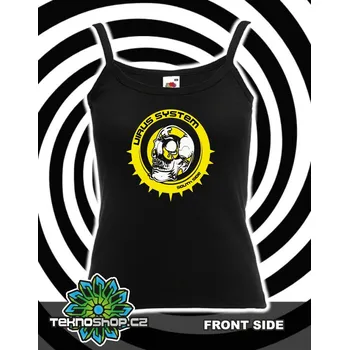 TEKNOSHOP Virus Sound System Skull tílko s potiskem dámské XL červené