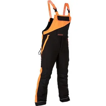 Jednorázový oděv SCILAR+ kalhoty s laclem - řetěz.pila - čern/oranž - 54/182