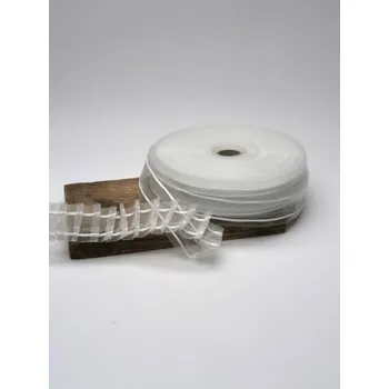 Uchycení záclony a závěsu Řasící páska průhledná 50 mm