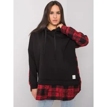 Oblečení a móda Dámská mikina Freyah RUE PARIS černo-červená
