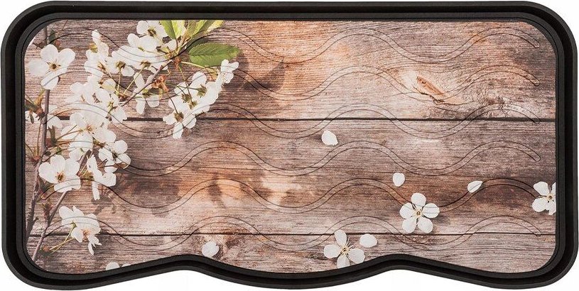 Plastový odkapávač na boty FLOMA Flowers & Wood - 38 x 75 x 2,1 cm