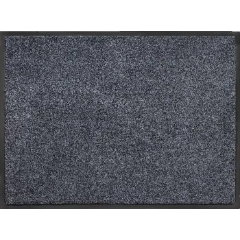 Rohožka Šedá vnitřní čistící pratelná vstupní rohož FLOMA Express - 90 x 150 x 0,7 cm