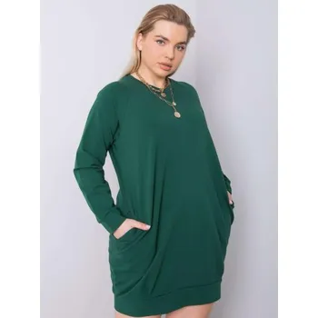 Dámské šaty Dámské šaty plus size ARIADNE tmavě zelené