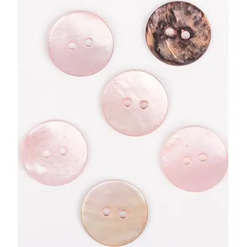 Knoflík Kulatý knoflík Drops Ø 15 mm perleťový pudrový