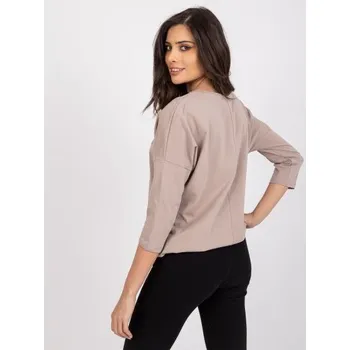 Dámské tričko Dámská halenka bavlněná BLINDY tmavě béžová