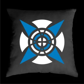 Dekorativní polštářek TEKNOSHOP Hvězda tekno polštářek s potiskem černý