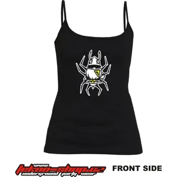 TEKNOSHOP Cyber Spider tekno tílko s potiskem dámské XL černé