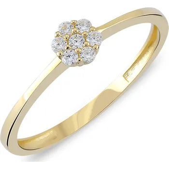 Prsten Lillian Vassago Jemný zlatý prsten se zirkony LLV06-GR040 Velikost prstenu: 58