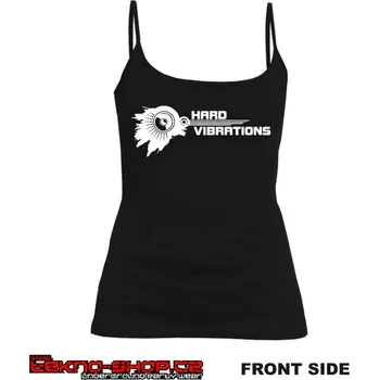 TEKNOSHOP Hard Vibrations tekno tílko s potiskem dámské L černé