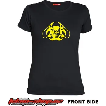 Dámské tričko TEKNOSHOP Biohazard Mutant tekno tričko s potiskem dámské M žluté