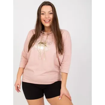 Dámská halenka Dámská halenka s 3/4 rukávy plus size WESTON růžová