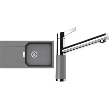 Granitový dřez Set Schock S18-6 (dřez Manhattan D-100L Croma + baterie SC-510 Croma)