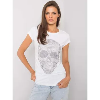 Dámské tričko SKULL bílé