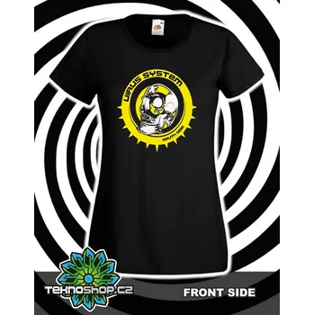 Dámské tričko TEKNOSHOP Virus Sound System Skull tričko s potiskem dámské S modré