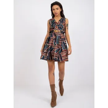 Dámské šaty Dámské šaty pruhované MARTHE černohnědé