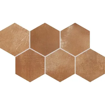 Dlažba Via, DDVT8713, dekor, 21 x 37 cm, hnědá