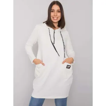 Dámská tunika Dámská tunika s kapucí bavlněná plus size KIERRA ecru