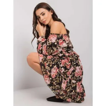 Dámské šaty Dámské šaty vzorované španělské CALGARY černo-růžové