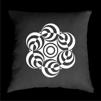 Dekorativní polštářek TEKNOSHOP Kruhy tekno polštářek s potiskem oranžový