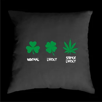 Dekorativní polštářek TEKNOSHOP Lucky tekno polštářek s potiskem černý