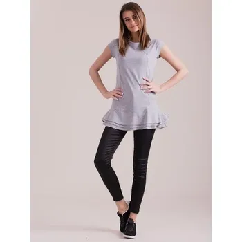 Dámská halenka Dámská tunika s vrstvenými volány PRI šedá