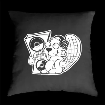 Dekorativní polštářek TEKNOSHOP Tekno Bobr polštářek s potiskem červený