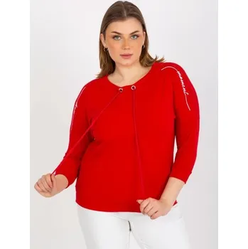 Dámská halenka Dámská halenka s potiskem plus size KARRIE červená