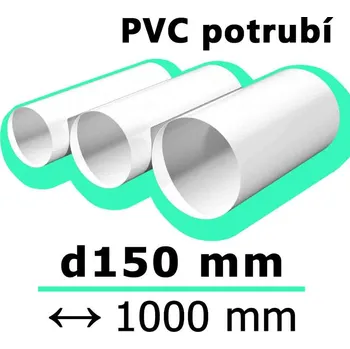 Ventilační potrubí Kulaté ventilační potrubí d150 mm délka 1000 mm 59-3273