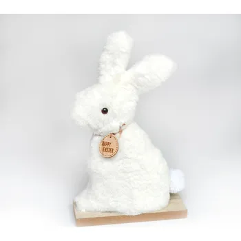 Velikonoční dekorace Dekorační zajíc z vlny Easter, sedící, 18 x 28 cm