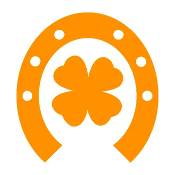 Samolepící dekorace SAMOLEPKA Koňská podkova 003 se čtyřlístkem (06 - oranžová) NA AUTO, NÁLEPKA, FÓLIE, POLEP, TUNING, VLASTNÍ TEXT, TISK, AUTOSAMOLEPKY.cz, POLEPY, OBRÁZEK, LOGO, SAMOLEPKY