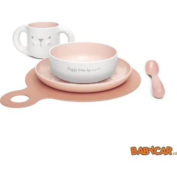 dětská jídelní sada Suavinex Boo růžová 5 ks