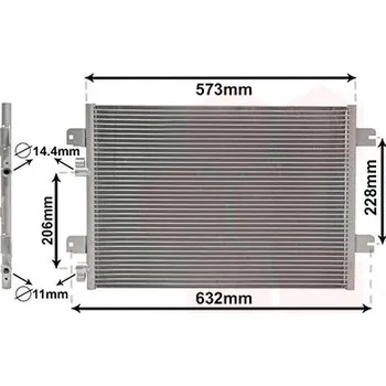 Výparník klimatizace Kondenzátor, klimatizace VAN WEZEL 43005317
