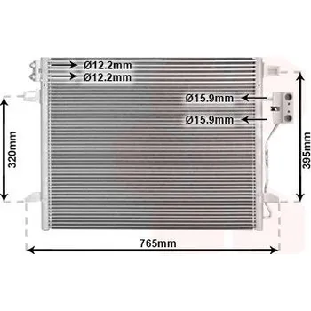 Výparník klimatizace Kondenzátor, klimatizace VAN WEZEL 07005106