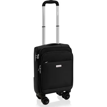 AVANCEA Textilní cestovní kufr GP7172 Black 4W XS černý 49x33x22 cm