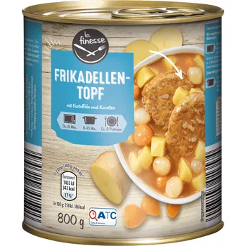 Hotové jídlo La Finesse Topf karbanátky, s bramborami a mrkví 800g