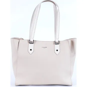 Kabelka Tříoddílová velká kabelka na rameno David Jones CM6629, na A4 slonová kosta