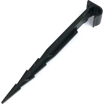 Zahradní obrubník Černý plastový kotvící hřeb MULTI - 17 cm