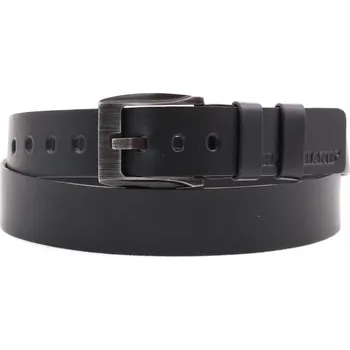 Opasek Pánský kožený opasek Black Hand 091-98 černý Velikost = obvod pasu (cm): 100 cm