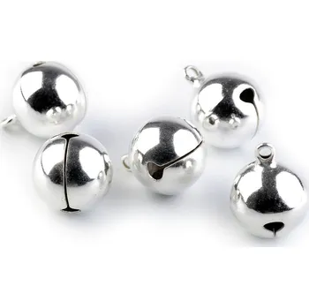 Vánoce Rolničky Ø20 mm stříbrné 5ks