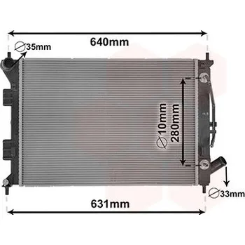Autodíl Chladič, chlazení motoru VAN WEZEL 82002436