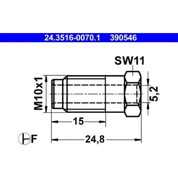 Spojovací šroub ATE 24.3516-0070.1
