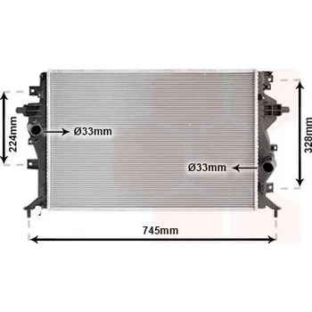 Chladič motoru Chladič, chlazení motoru VAN WEZEL 82012720