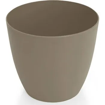 Obal na květináč Plastkon Obal plastový ELLA mat pr.21cm, taupe