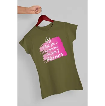 Dámské tričko Dámské tričko Růžena Barva: Khaki, Velikost: XL